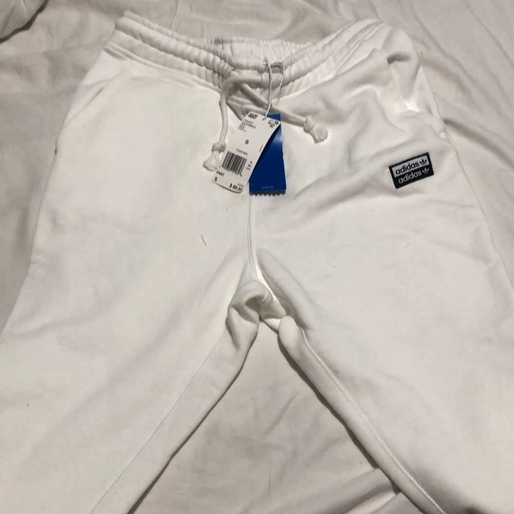White Adidas SweatPants